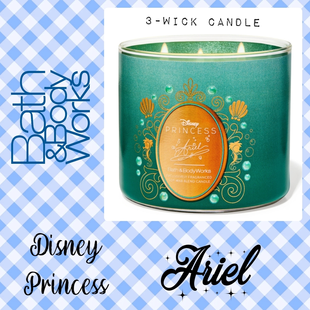 BBW Disney Princess Ariel 3-Wick Candle